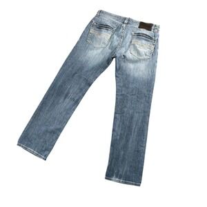 Rock & Roll Denim Mens Revolver Slim Straight Jeans Blue Wash Western 37x31.5